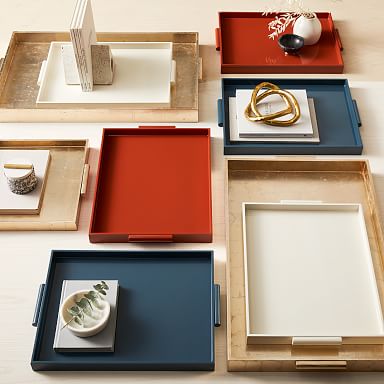 Barrel-Handled Lacquer Trays